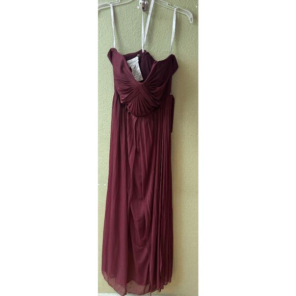 David's Bridal Versa Formal Garnet Red Wine Strapless Prom Bridesmaid's Dress - - Picture 4 of 4